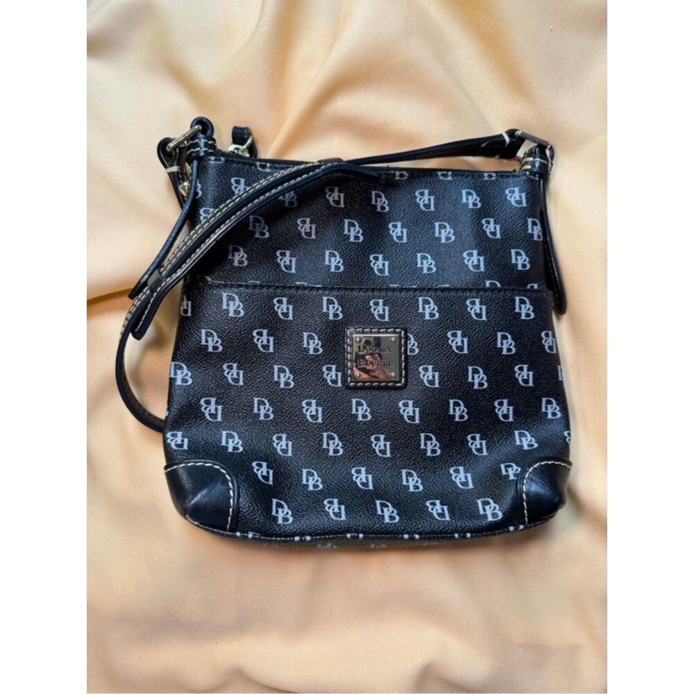 Dooney & Bourke Signature DB Monogram Black Shoulder Bag